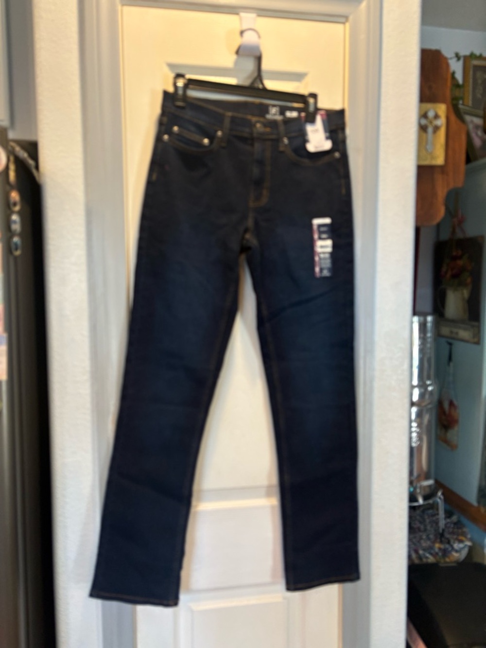 George Dark Indigo Straight-Leg Jeans